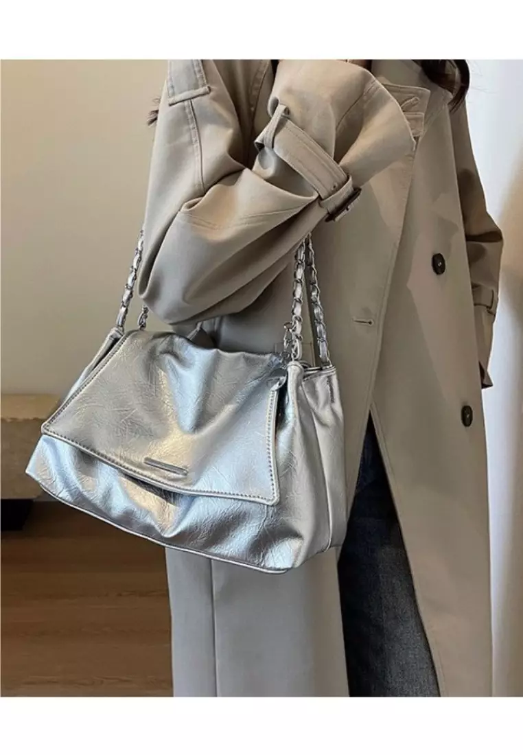 Roshel Silver Tas Bahu Shopper Bag