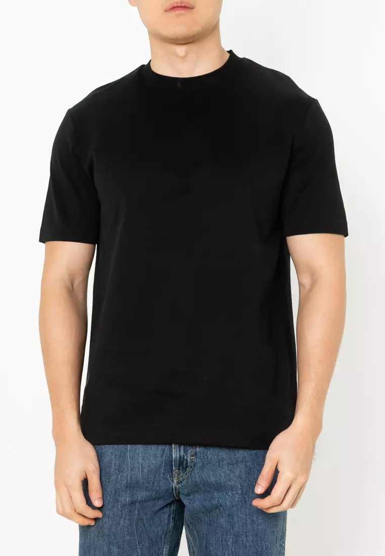 Buy BOSS Micro Pattern Mercerized Cotton T-Shirt BOSS Business
