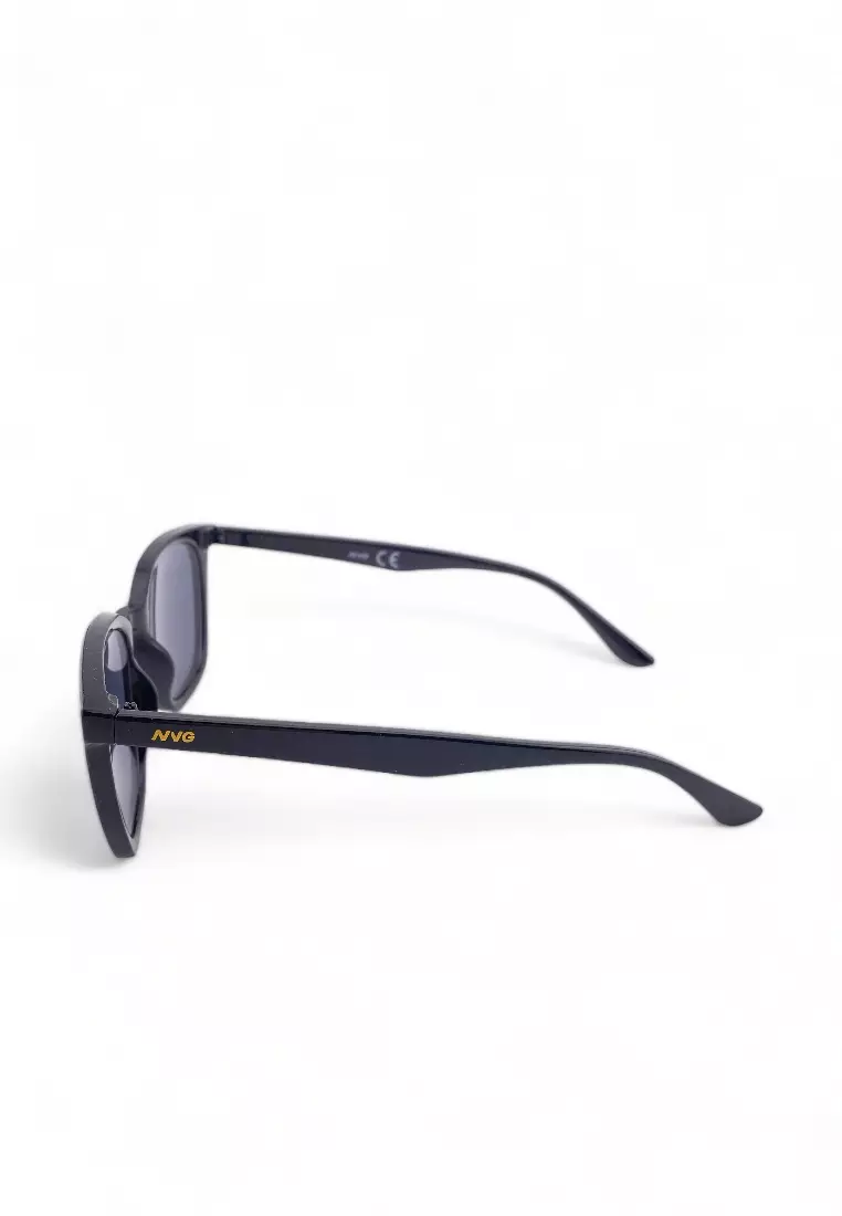 Unisex's Rectangle Frame Black Plastic UV Protection Sunglasses SUNSC37002