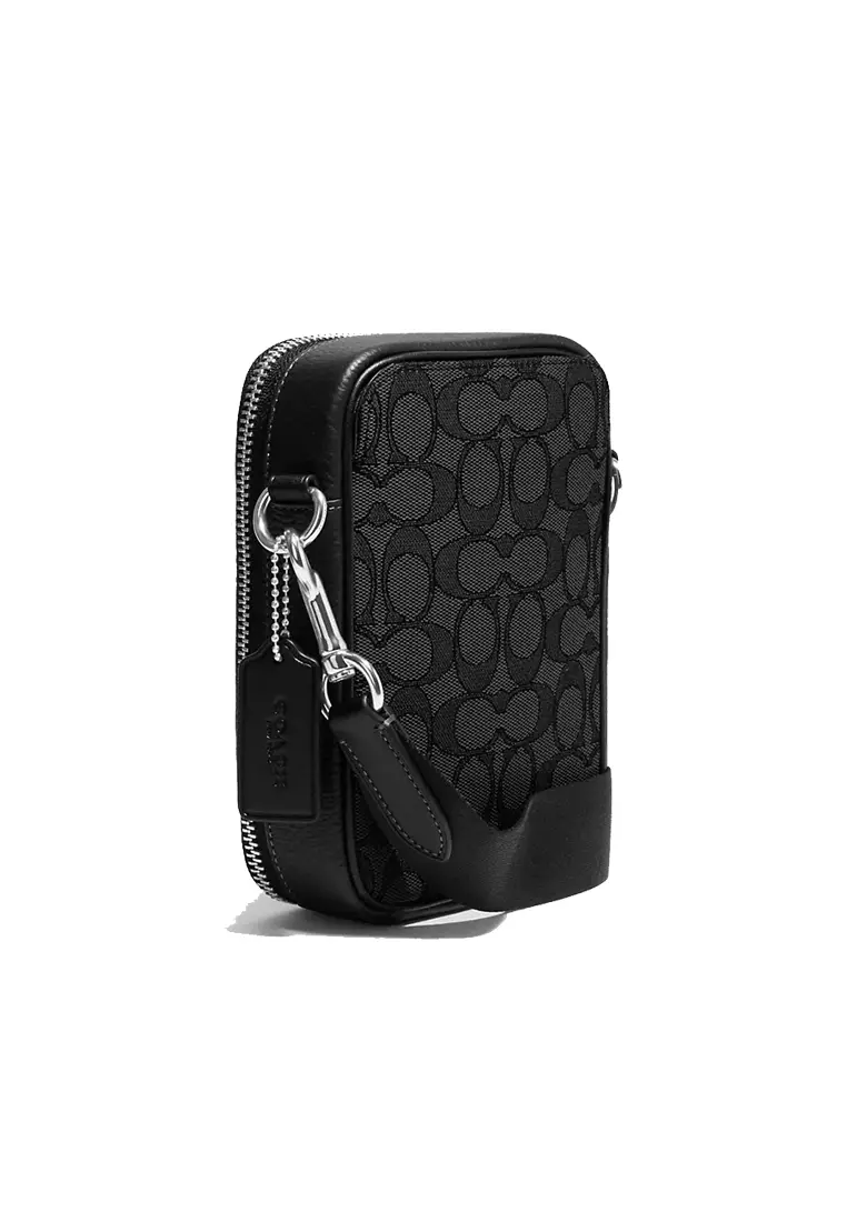 Stanton Crossbody In Signature Jacquard Black CH097