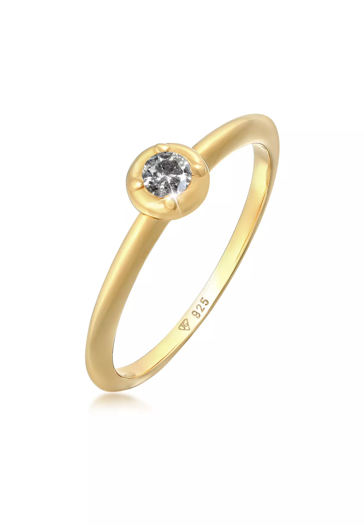 Gold on sale band solitaire