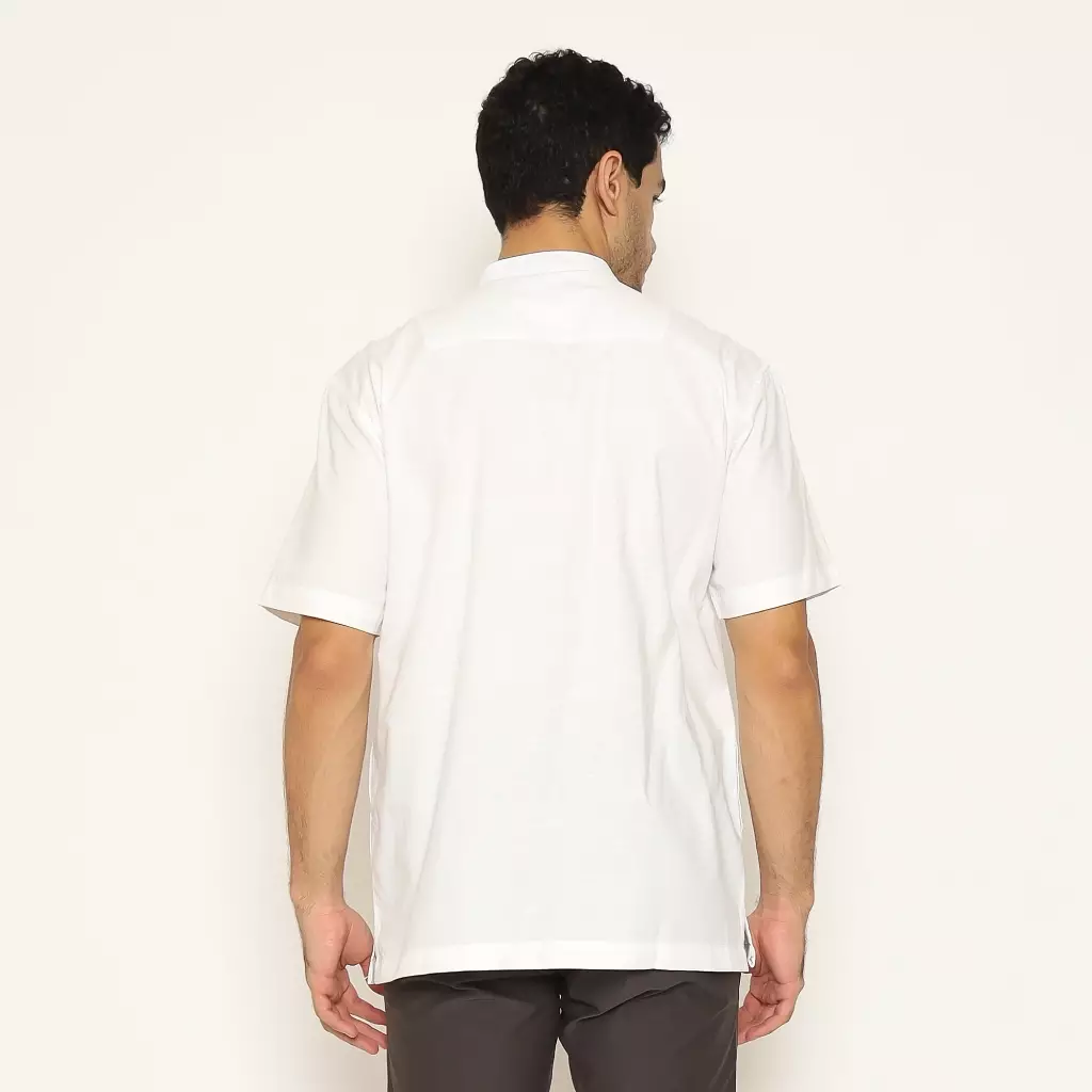 AMK Baju Koko Pria Lengan Pendek KK TAREEQ S/S Putih