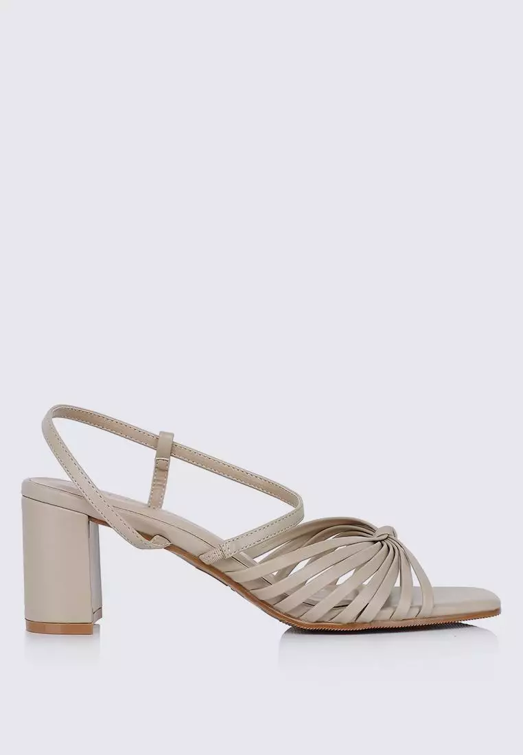 Discount on My Ballerine  shoes - SKU: My Ballerine Alma Comfy Heels In Almond