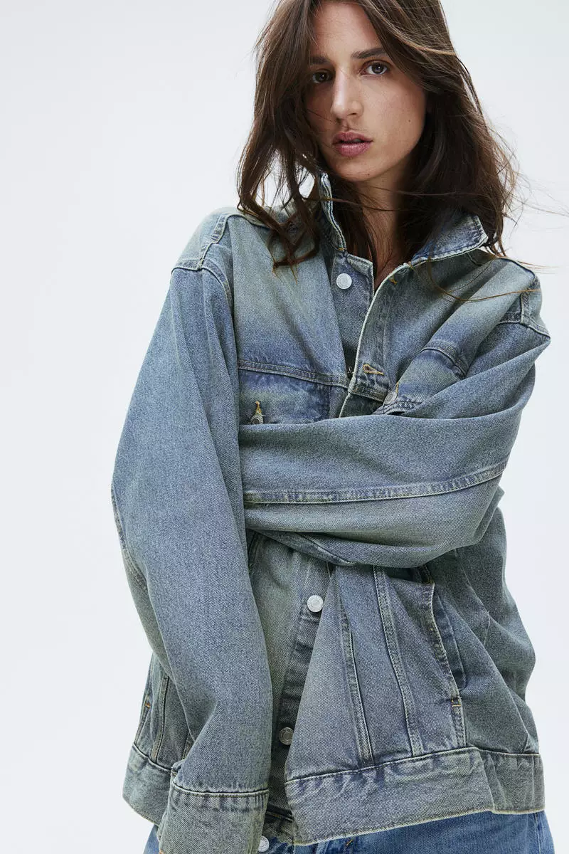 H&m jean jacket hoodie shop