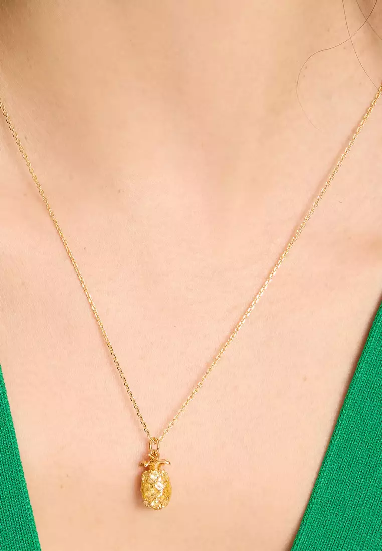 Sweet Treasures Mini Pendant Necklace in Yellow Gold KH605