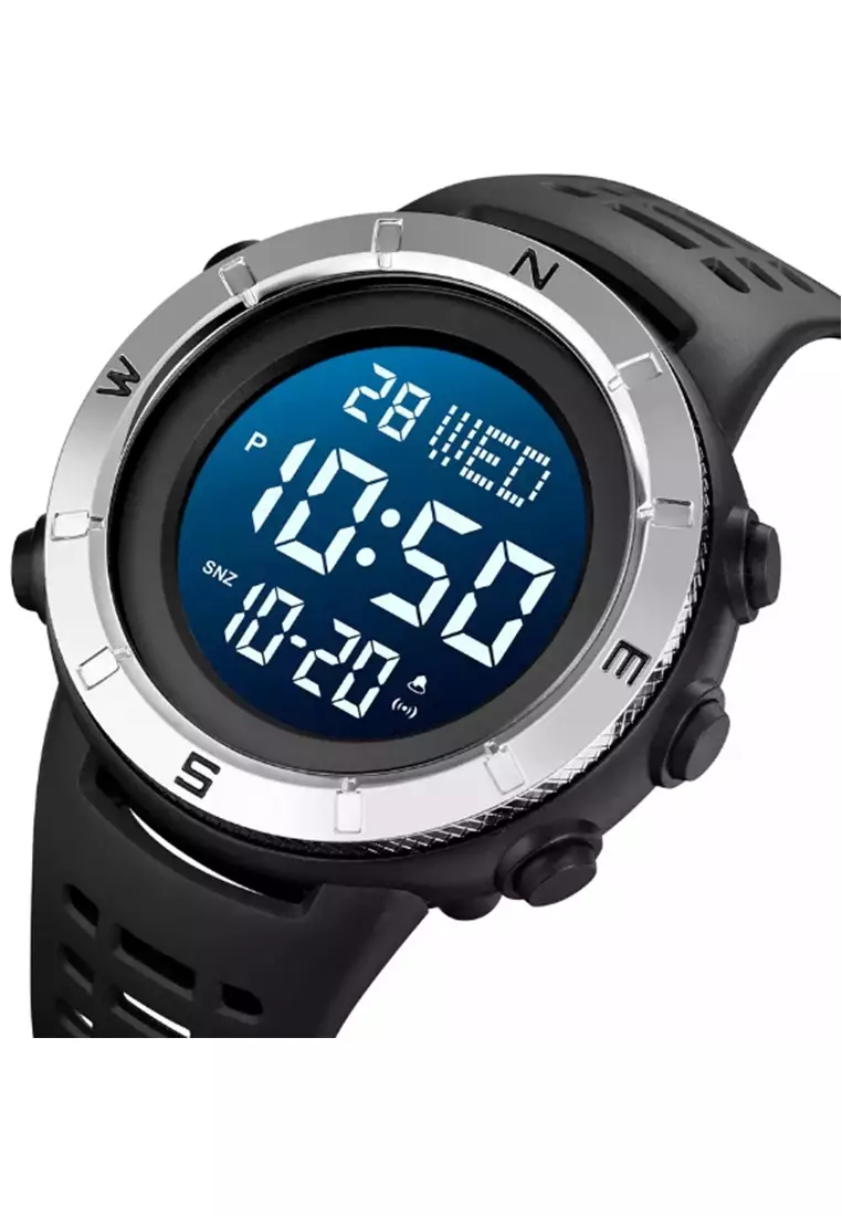 Jam Tangan Digital Pria Waterproof Many Function Strap Tali Material PU Silicone IR36 ORIGINAL