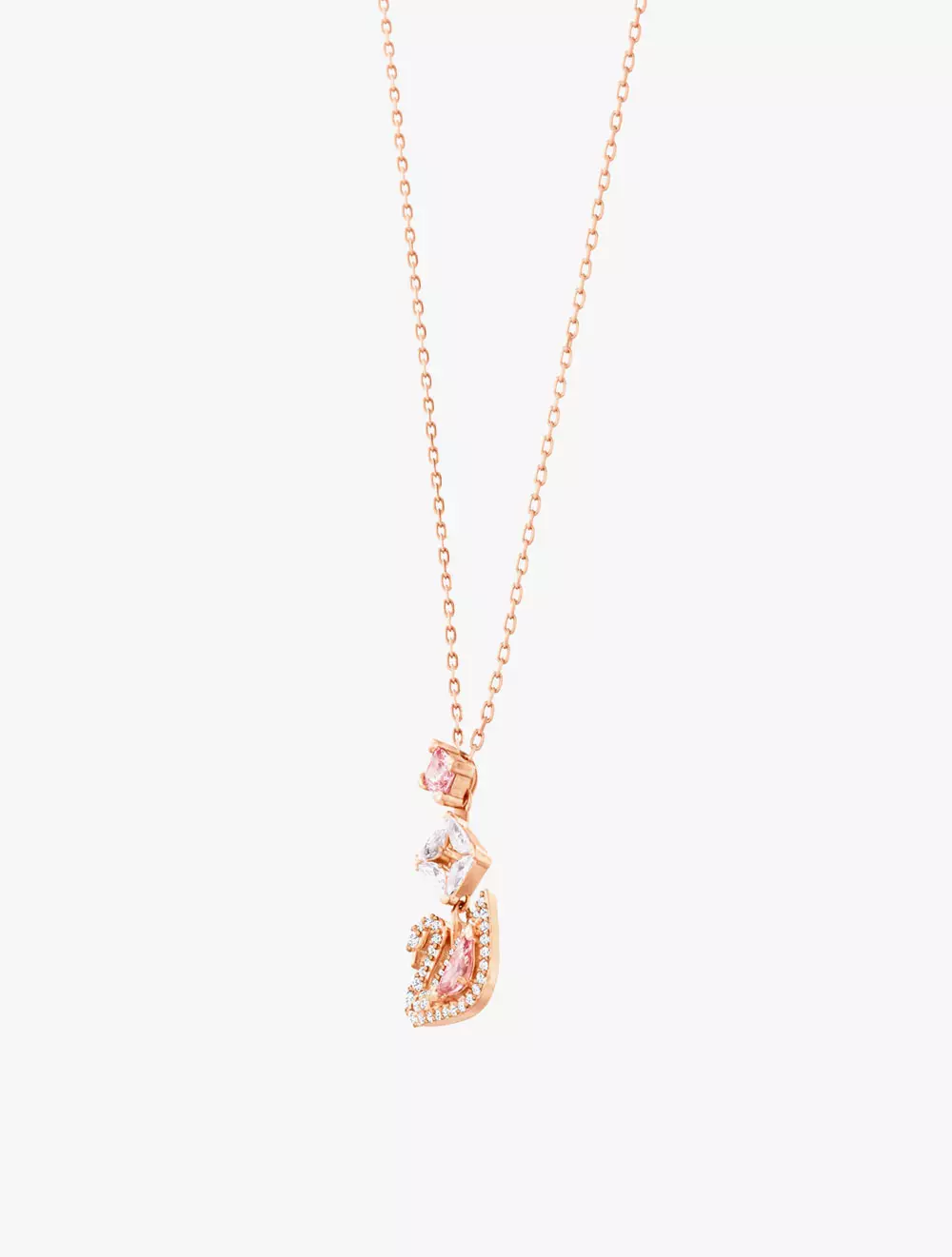 Dazzling Swan Y Necklace - Pink
