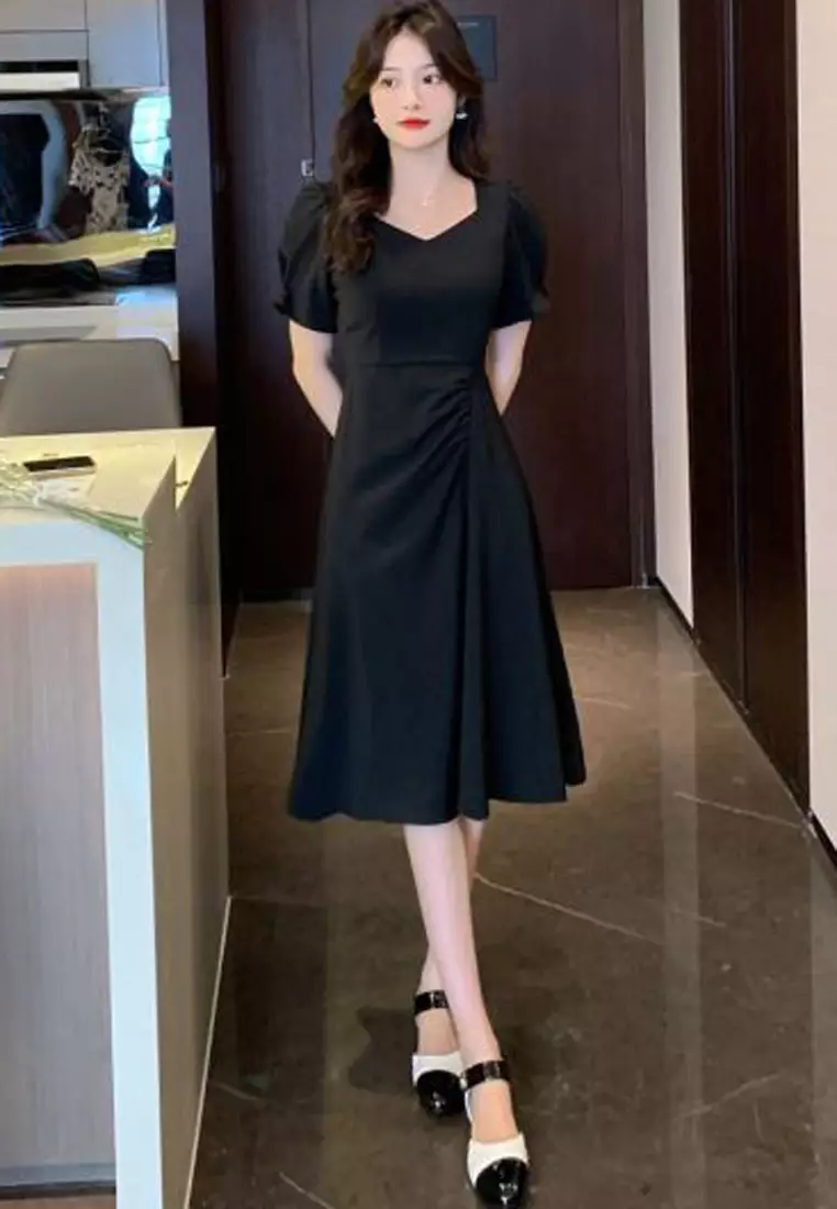 Buy Halo Puff Sleeves Slim Dress 2025 Online ZALORA Philippines