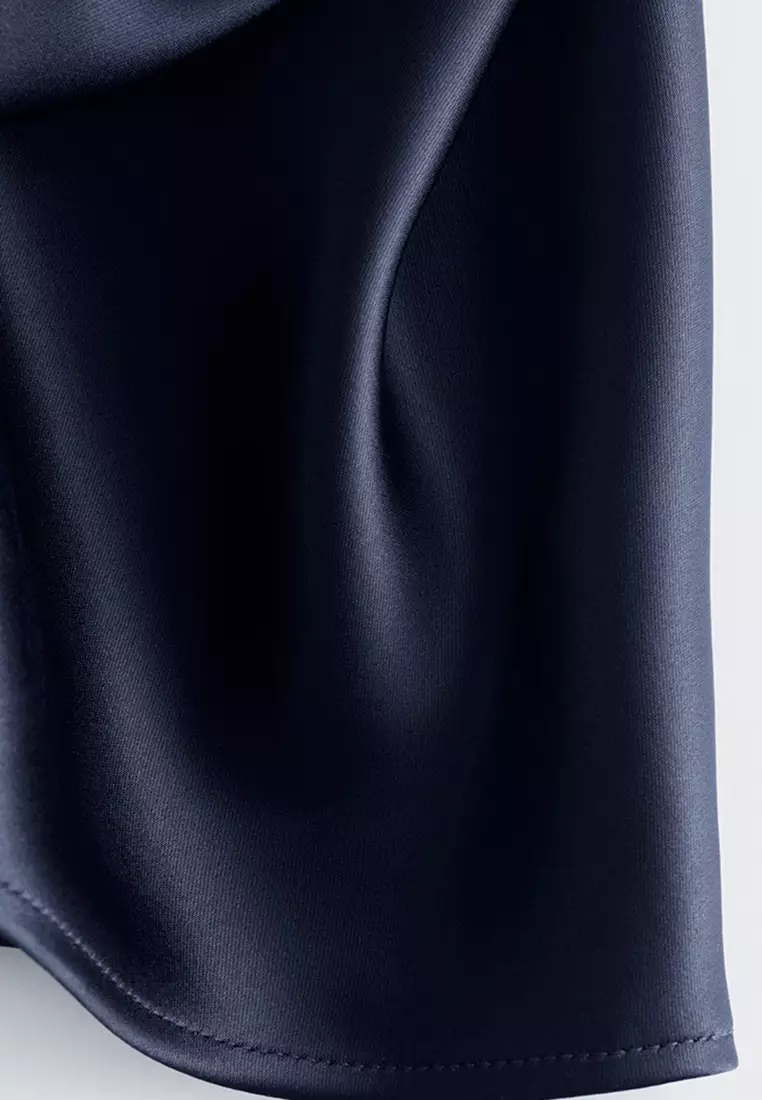 Sleeveless Satin Midi Dress