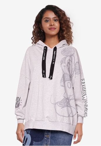 Desigual grey Mickey Mouse Oversized Sweatshirt B95DBAAE0DE880GS_1