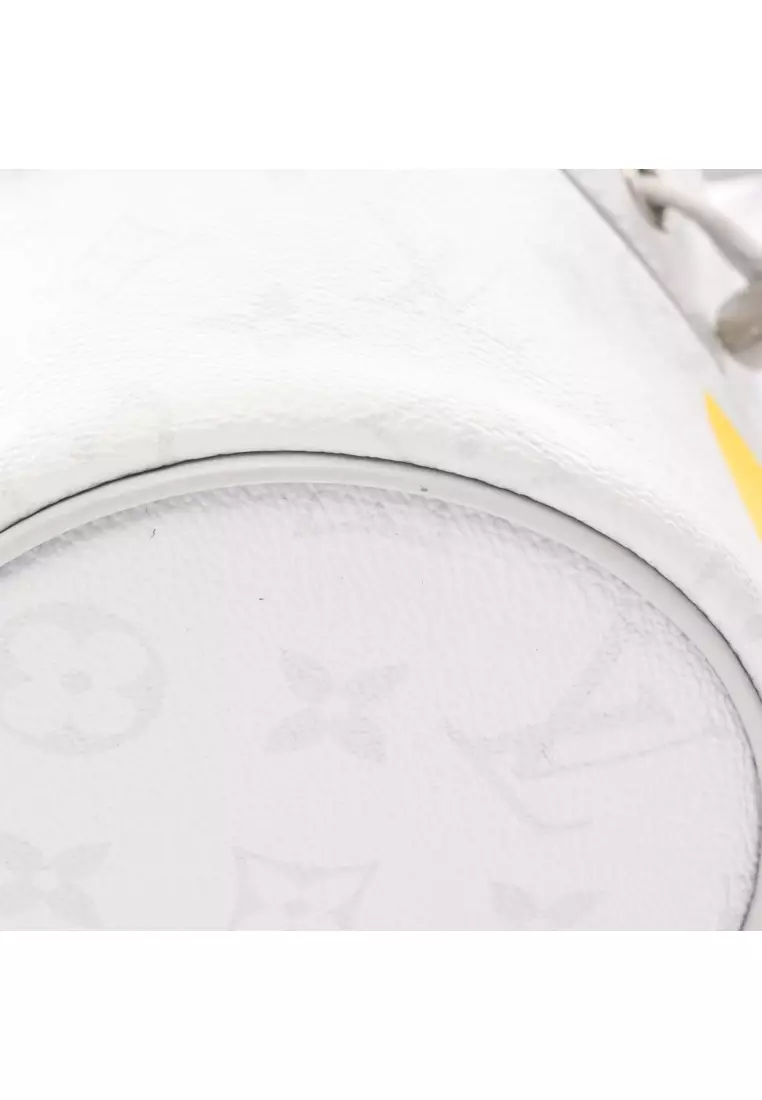 Pre-Loved Louis Vuitton Chalk Nano Bag white monogram Shoulder bag PVC leather white Light gray