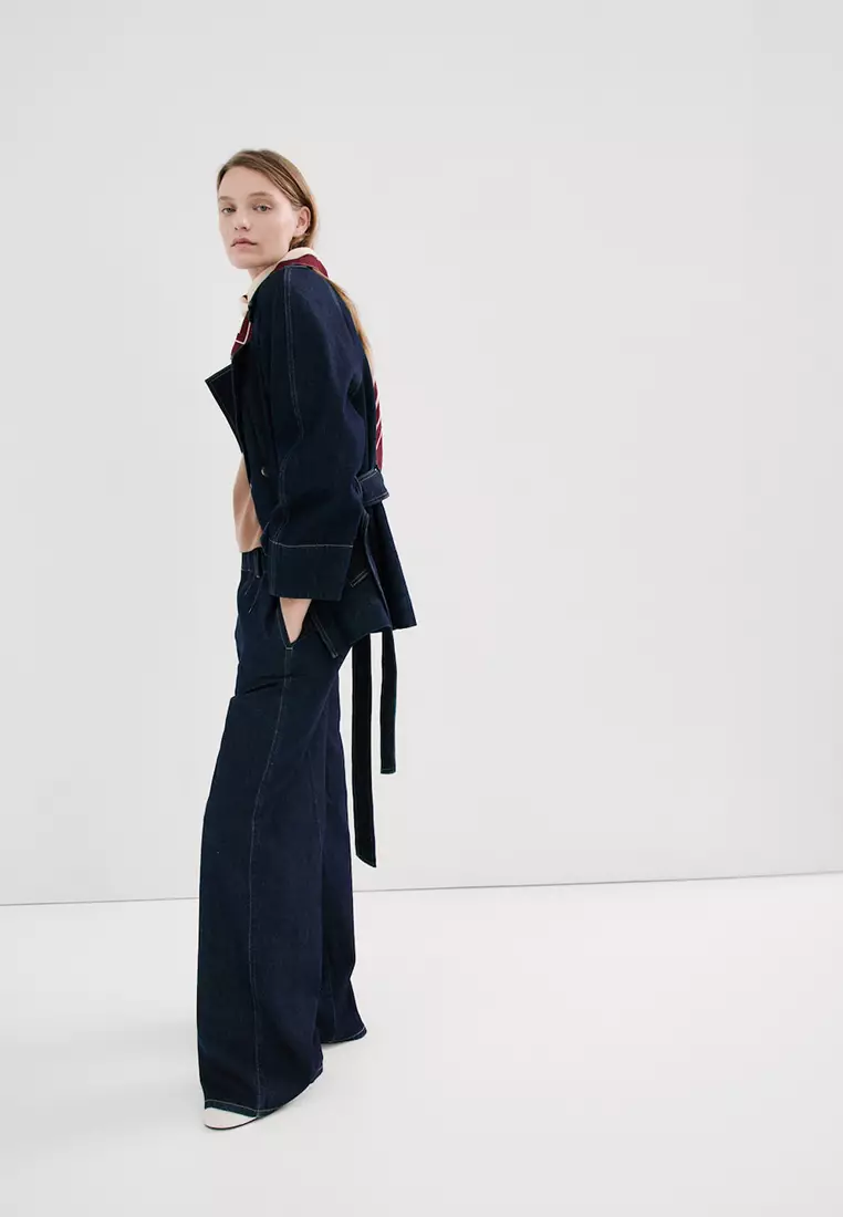 Wide Leg Mid-Rise Jeans