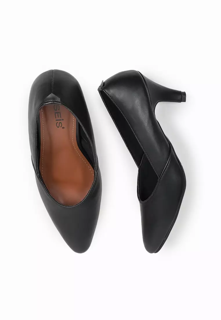 Seis Vinka Sepatu High Heels Wanita 7 cm-BLACK