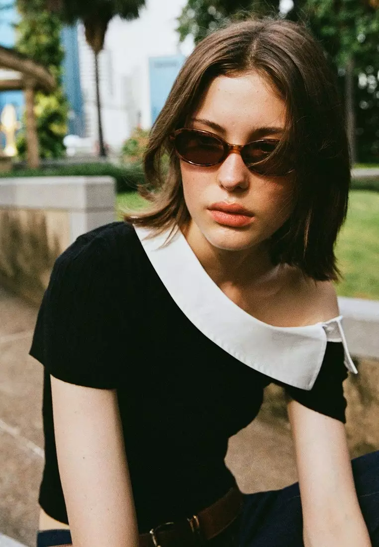 Asymmetric Knit Top - Black