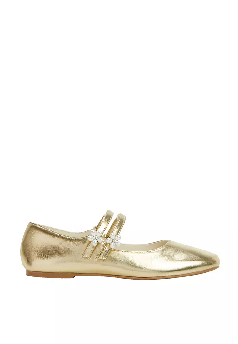 Gold cheap flats kids