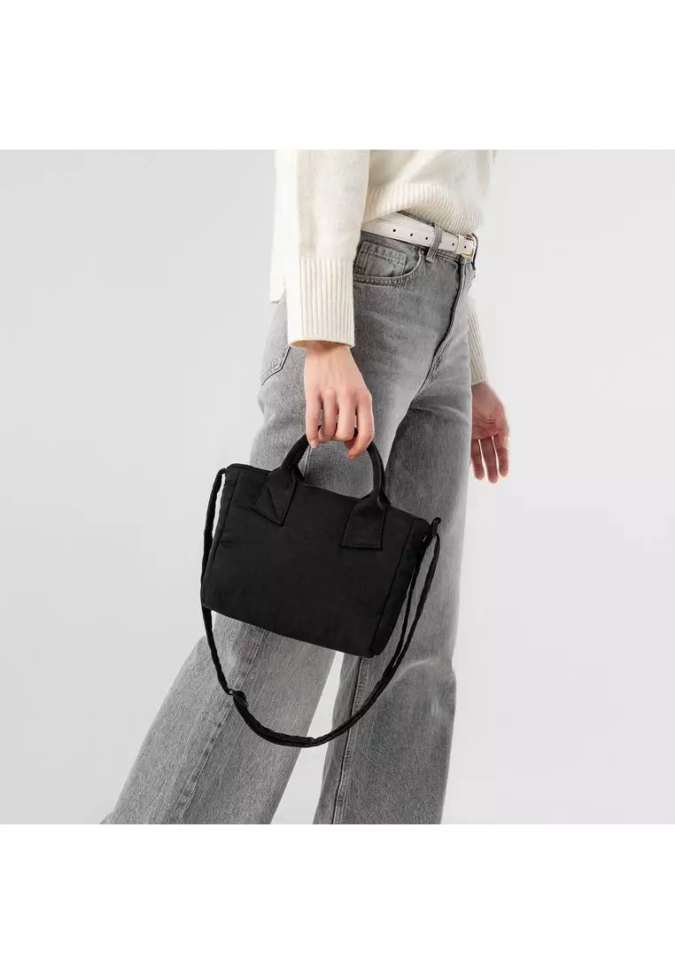 Poofah Mini Tote Bag - Black