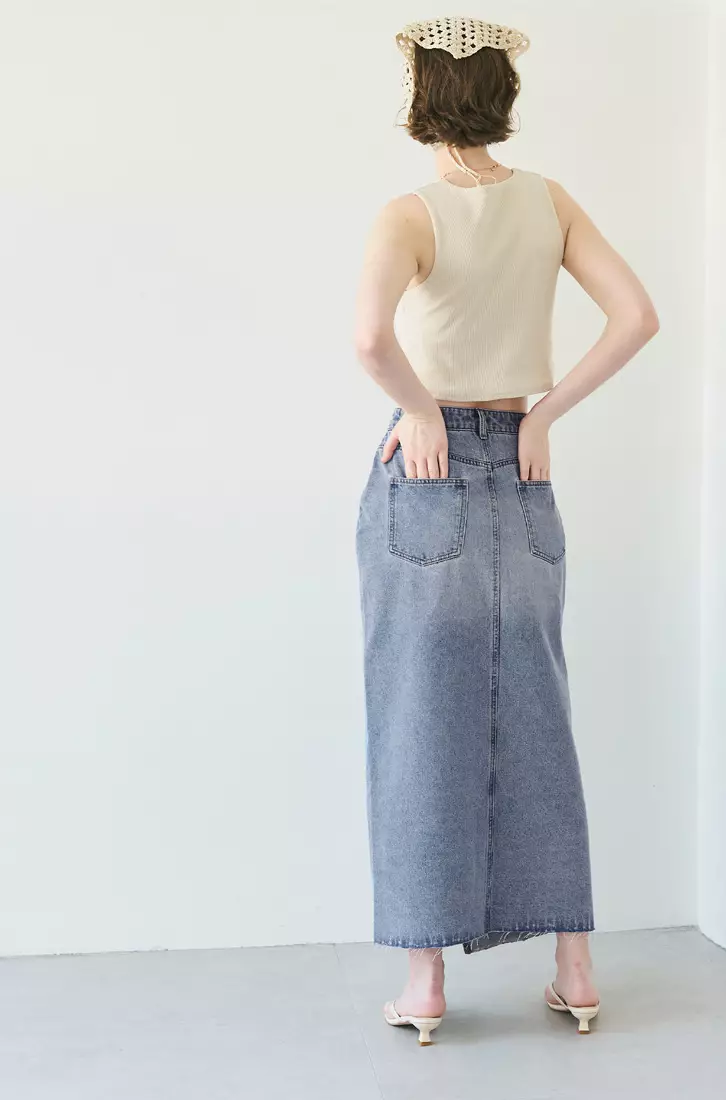【関税＆送料込み】ChloAC Denim Midi Skirt CHLOÉ Denim Midi Skirt | endource