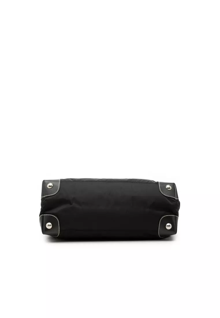 Pre-Loved Prada Saffiano Trimmed Tessuto Shopper Tote