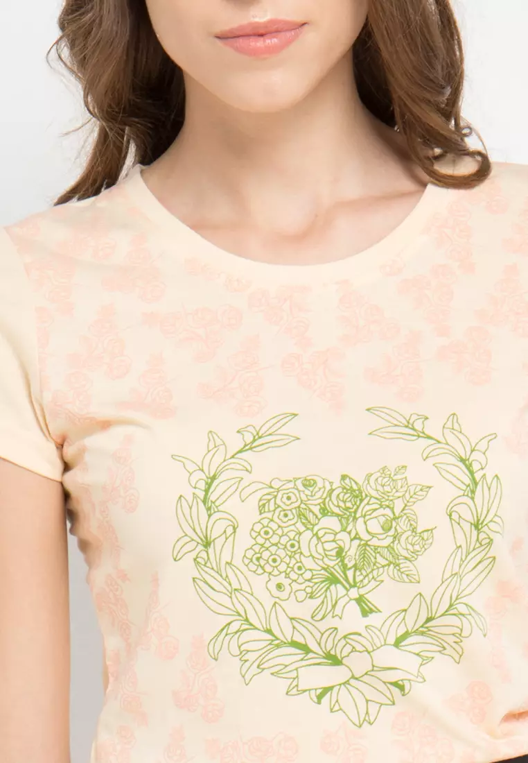 Print Flower Paris short sleeve Tshirt