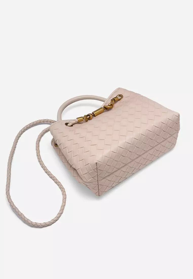 Verona Woven Hand Bag Beige
