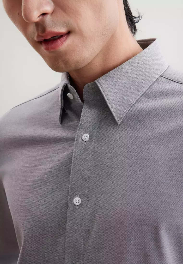 G2000 Non-Iron Dry Stretch Smart Fit Diamond Semi Solid Shirt