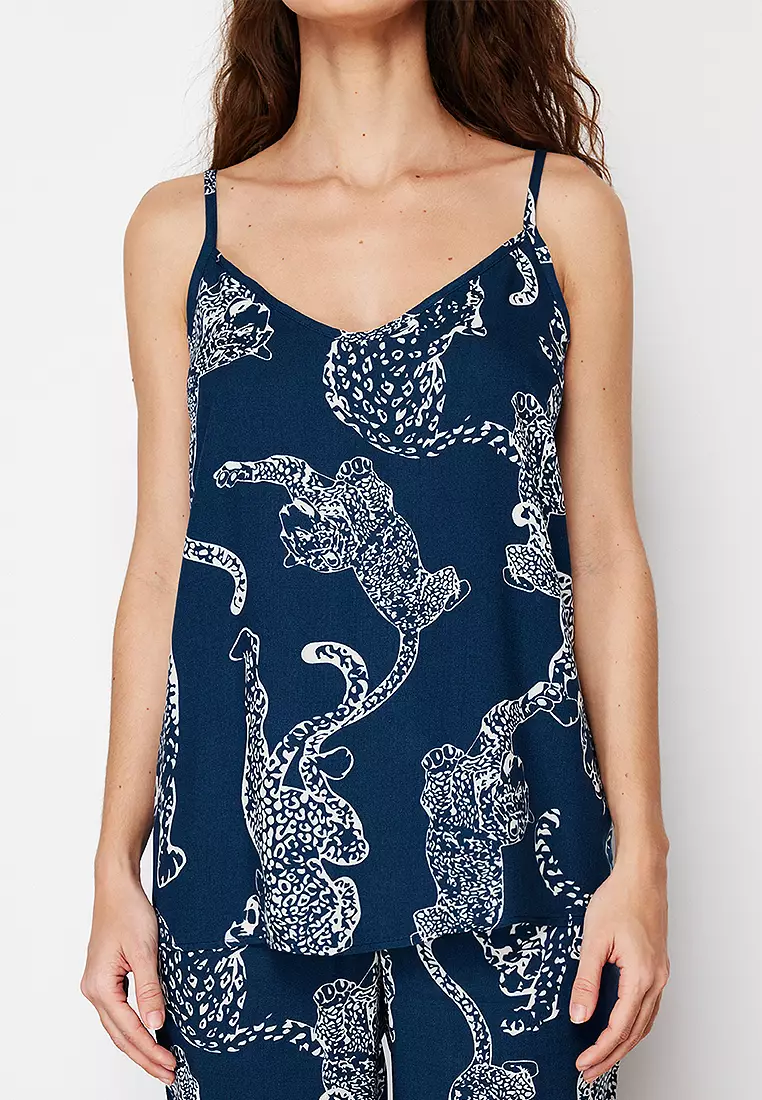 Tigers Patterned Viscose Pajama Set