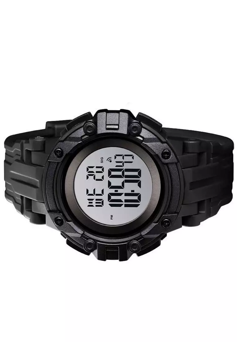 Jam Tangan Casual Digital Pria Water Resistant 50m Strap Tali Material PU MM99 ORIGINAL