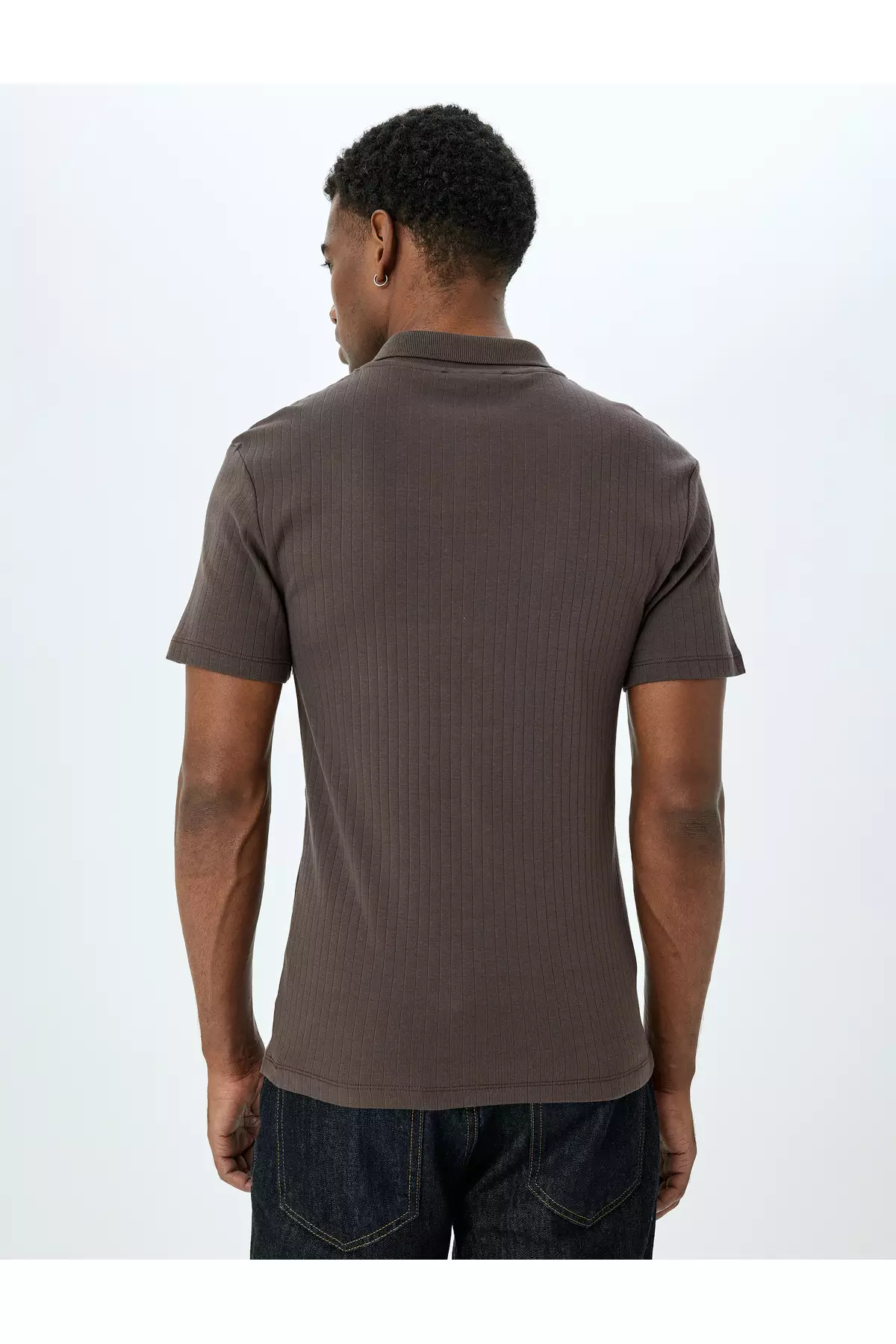 Short Sleeve Slim Fit Polo Neck T-Shirt
