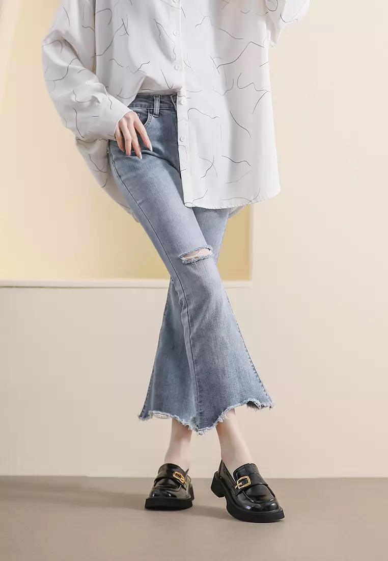 金屬搭扣厚底樂福鞋 WW75-35