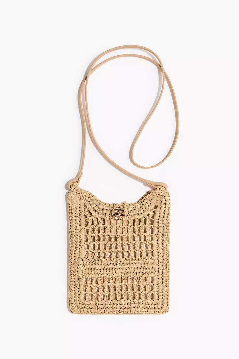 Straw phone bag