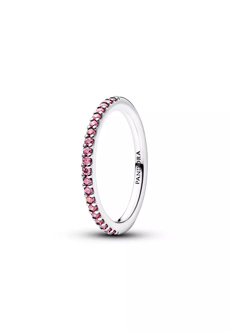 Pandora Sparkling Pink Band Ring