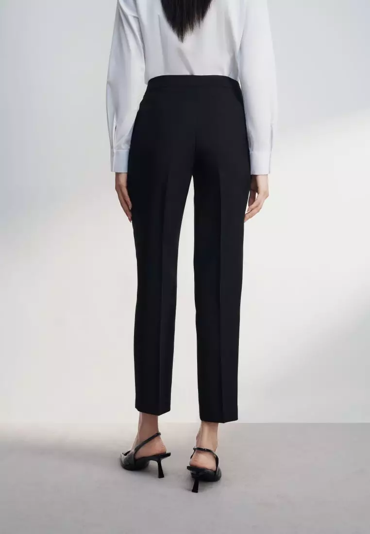 Water & Oil Repellent Plainweave Ankle Cigarette Pants