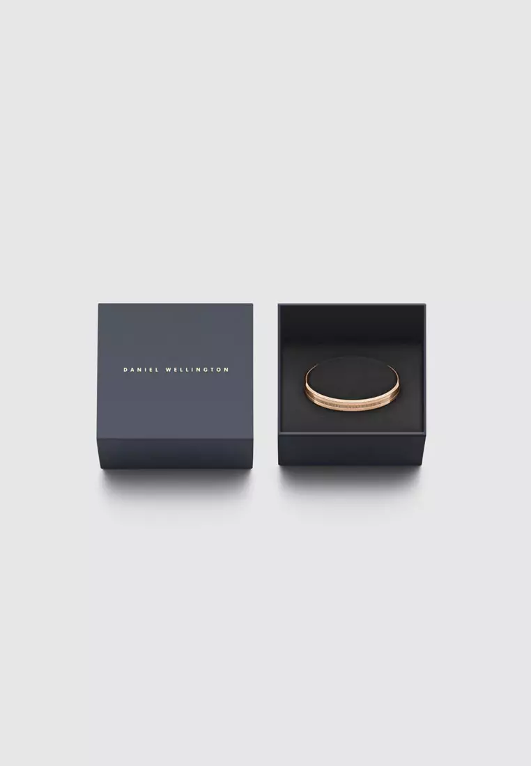 Elan Rose Gold Bracelet - Large - DW OFFICIAL - Stainless steel Enamel cuff bracelet for women and men