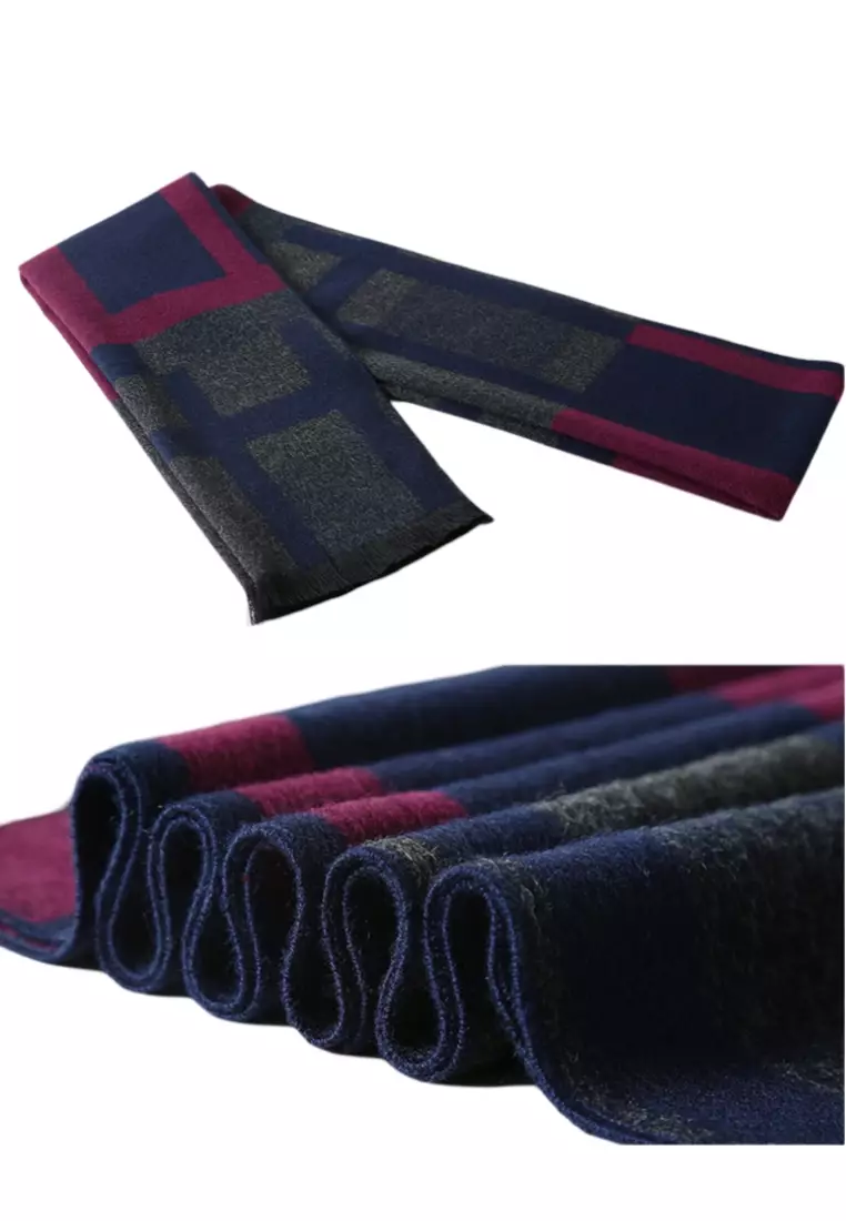 Men's Warm Scarf for Autumn and Winter - Thick Korean Style Long, Versatile Scarf