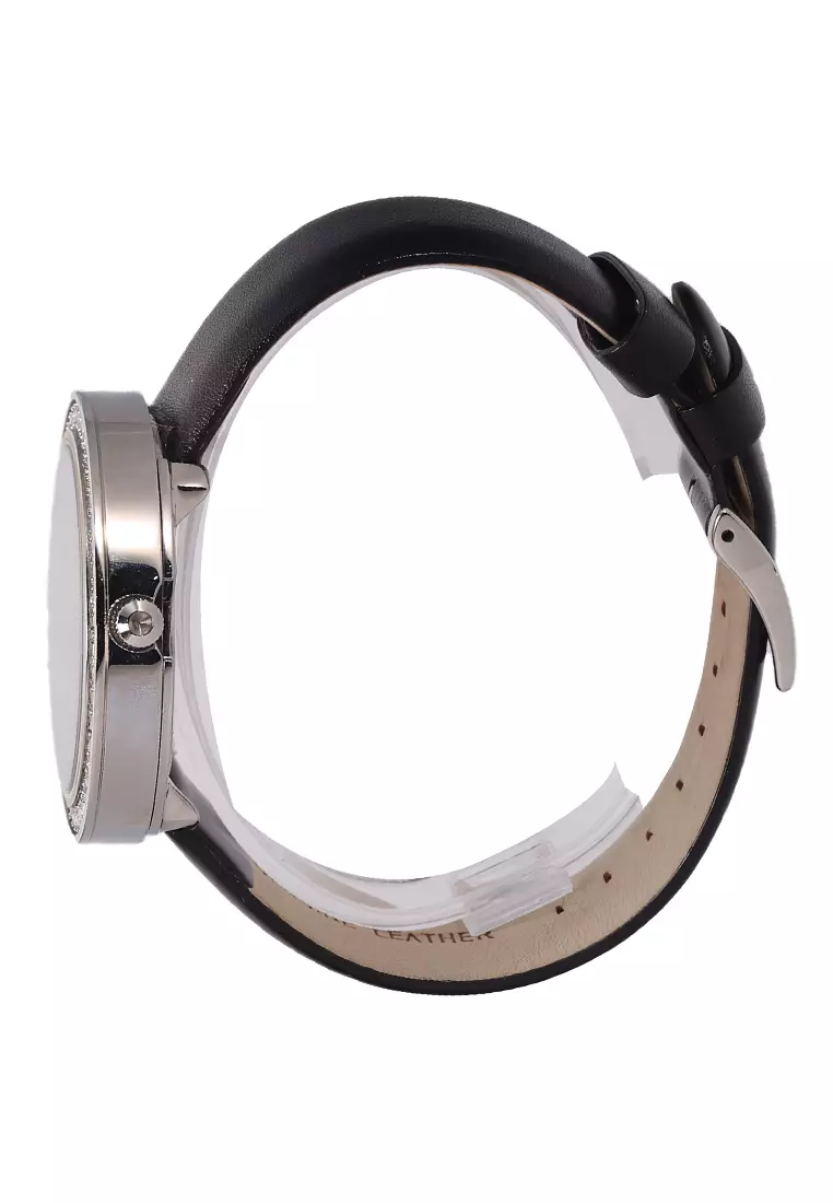 Elle - Jam Tangan Wanita - Black - Leather Strap - EL20273S01N