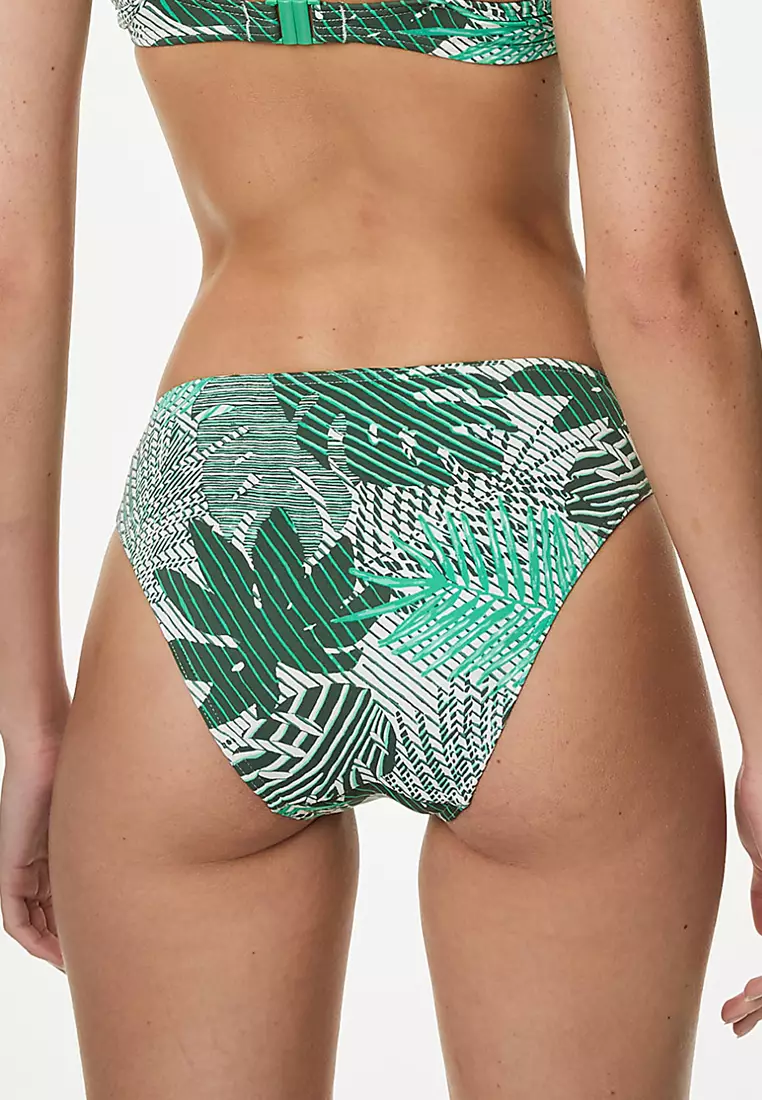 Printed High Leg Bikini Bottom