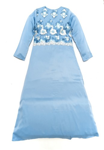 Jual Versail Versail Baju Muslim Gamis Ladies Mutiara Biru Poo14 Original Zalora Indonesia
