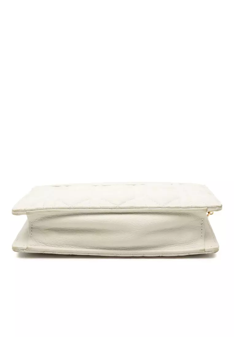 Pre-Loved Dior Supple Cannage Calfskin Caro Every Dior Pouch