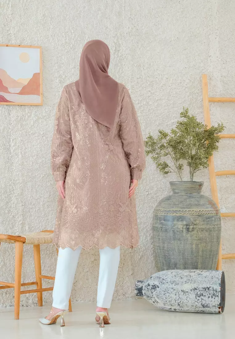 Tunic Cream Brokat Long Sleeve By Brilliant Girl