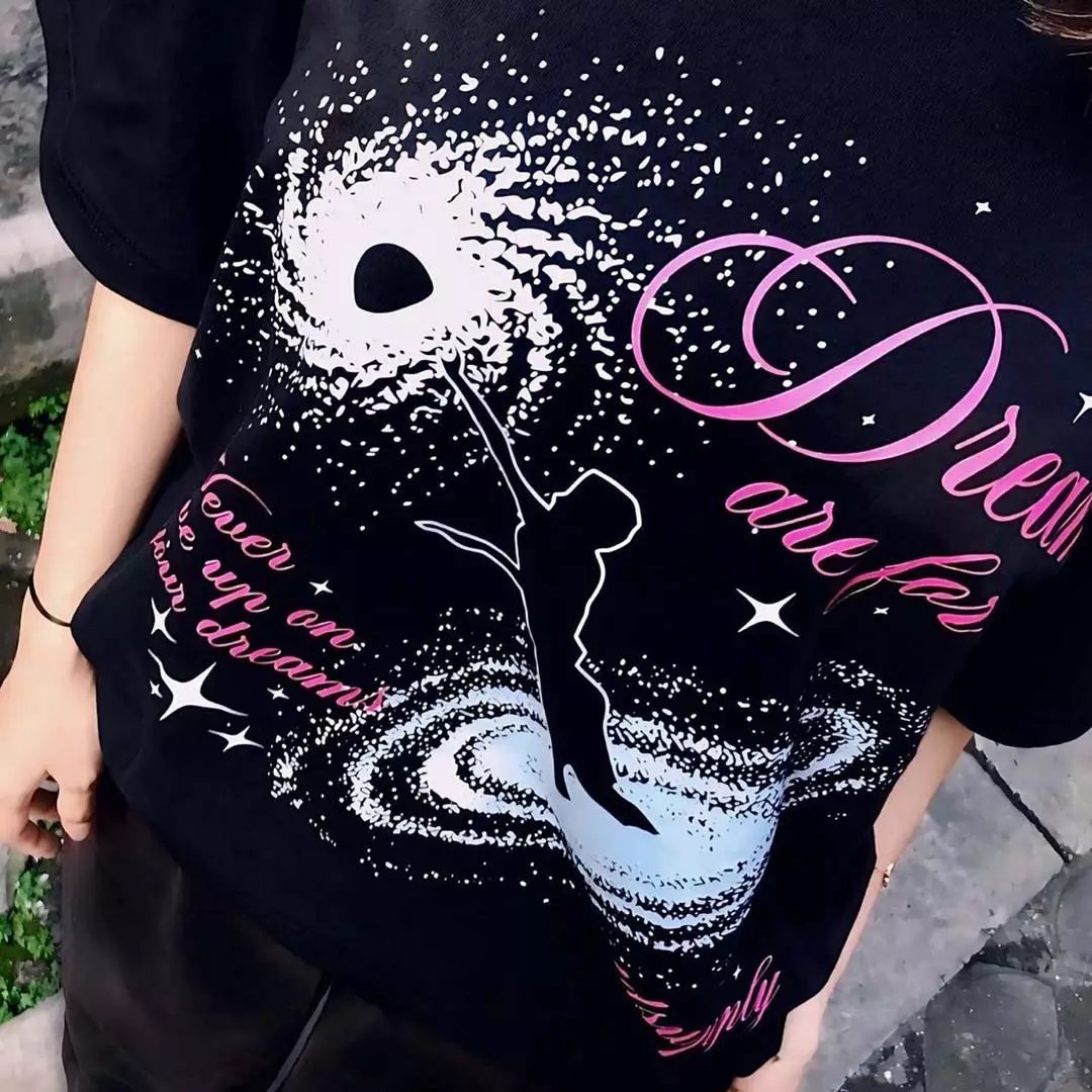 OOTDSUPPLY Boxy Fit Oversize Real Dream Black & Benhur l Tshirt Boxyfit l Kaos Boxy OVZB007