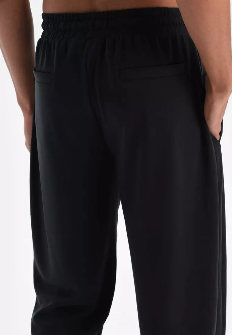 Black Trousers, Regular, Long Leg, Activewear for Men