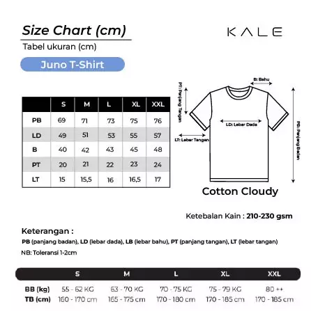 Kale JUNO NAVY/ Cotton Cloudy / Atasan Kaos Pria / Kaos Basic Pria