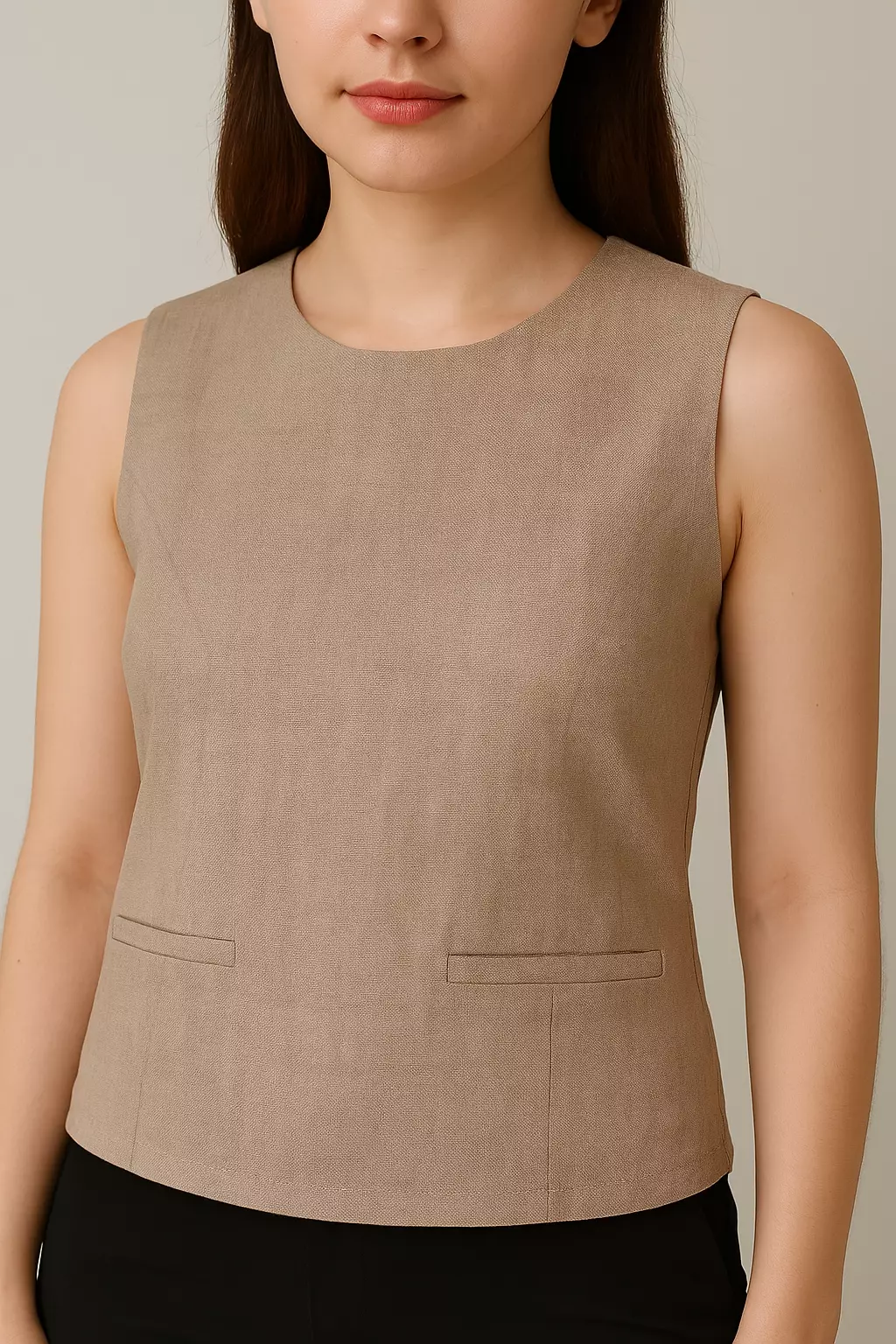 Simone Blouse In Light Brown