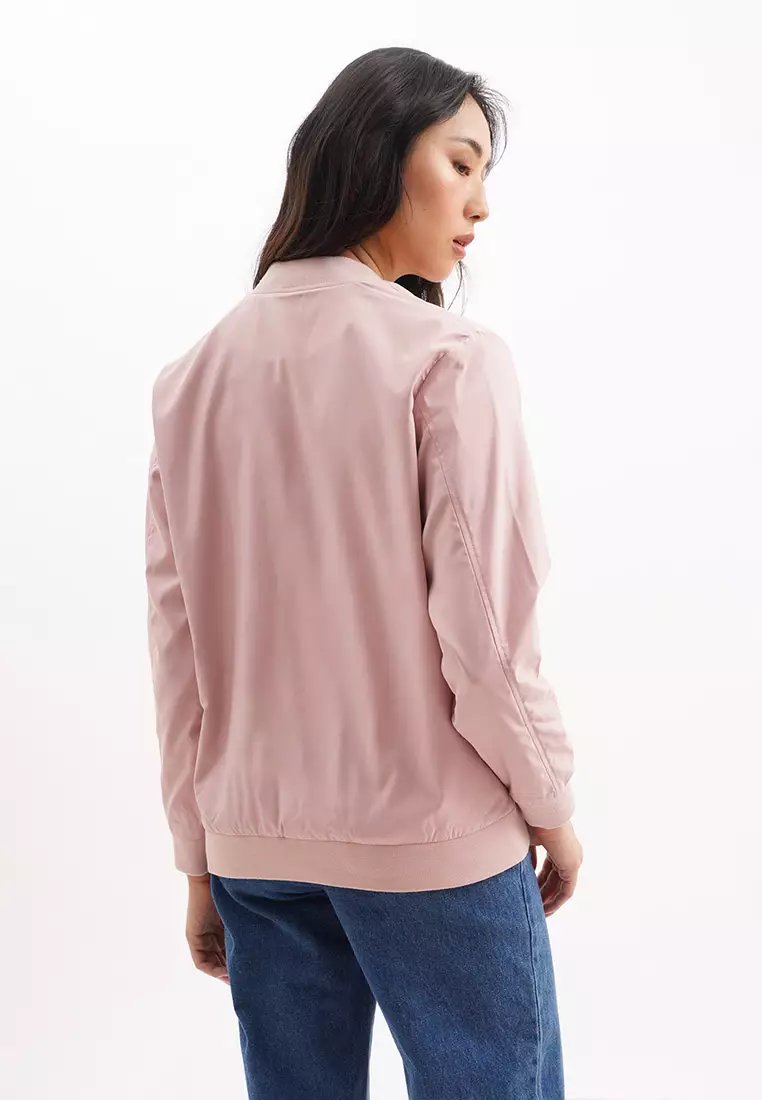 Penshoppe bomber jacket pink on sale