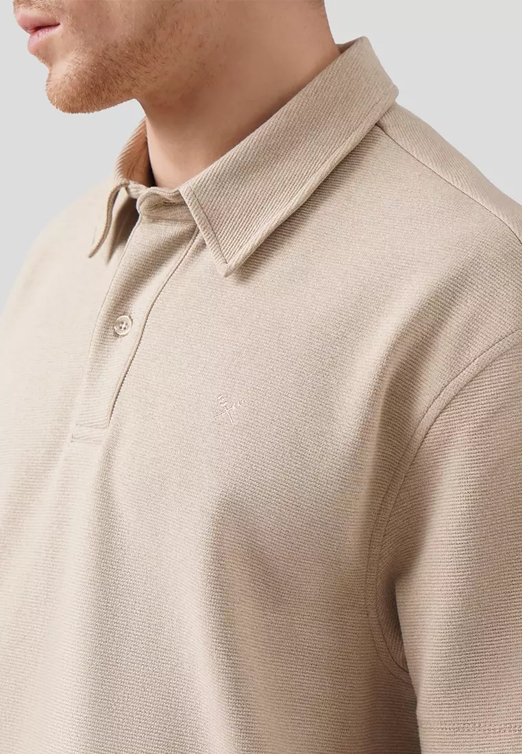 Regular Fit Polo Shirt In Textured Knit