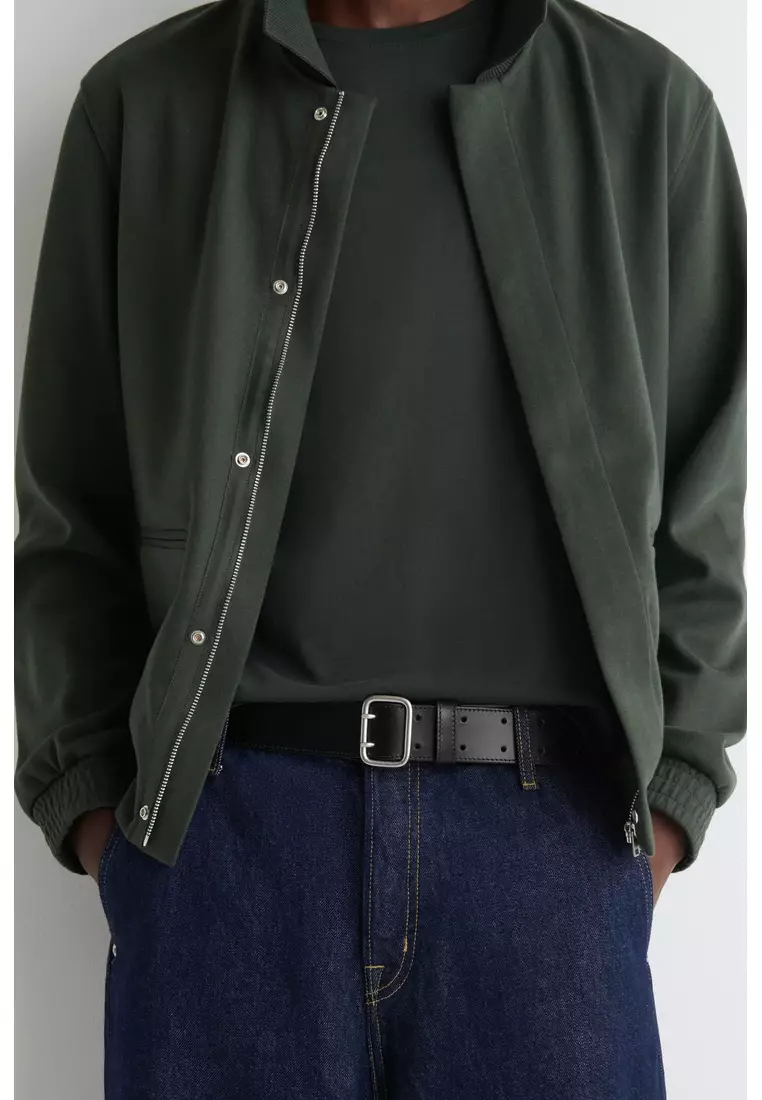 DOUBLE-PRONG LEATHER BELT