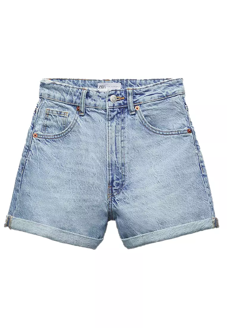 Mom fit jean shorts deals