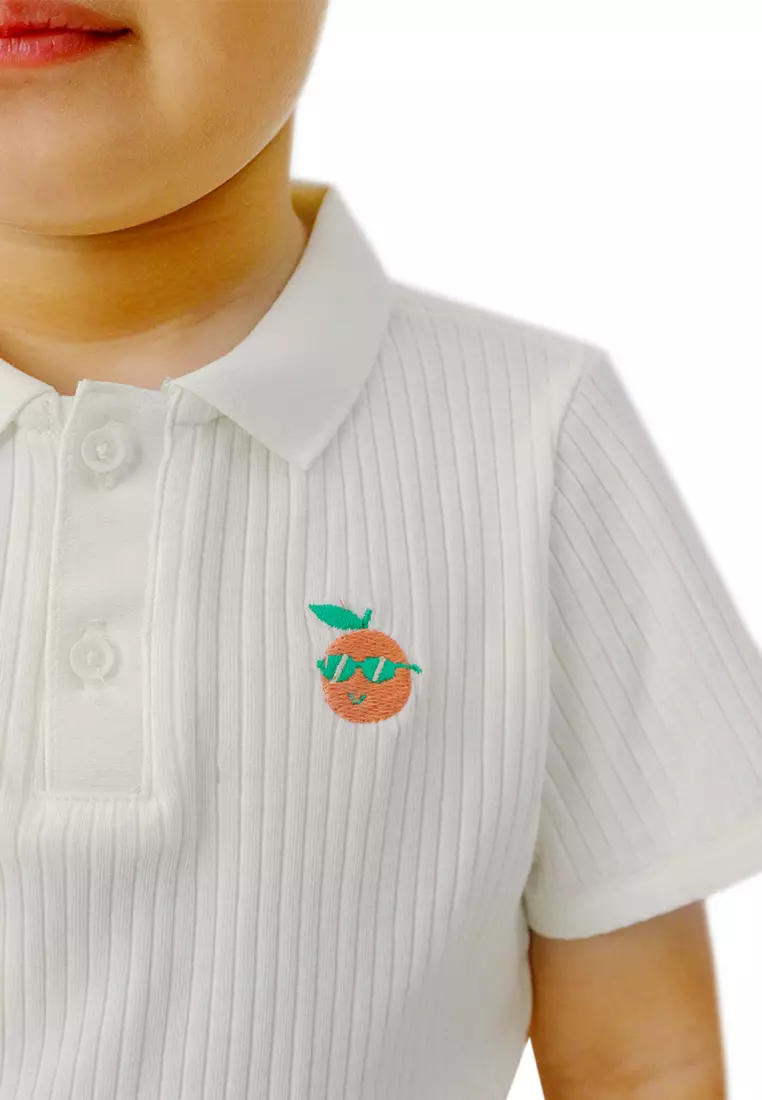 Baby Boys Rib Collar Baby Polo Shirt