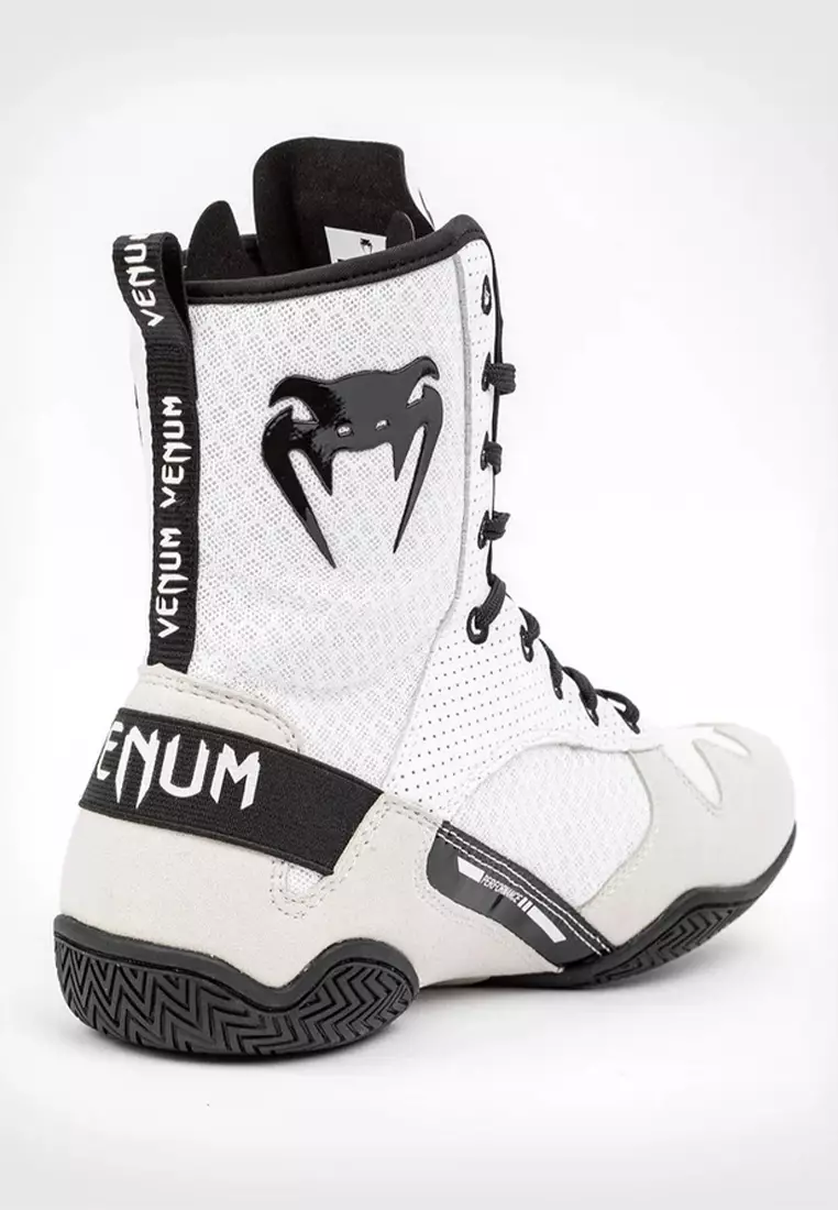 Venum Elite Boxing Shoes - White/Black