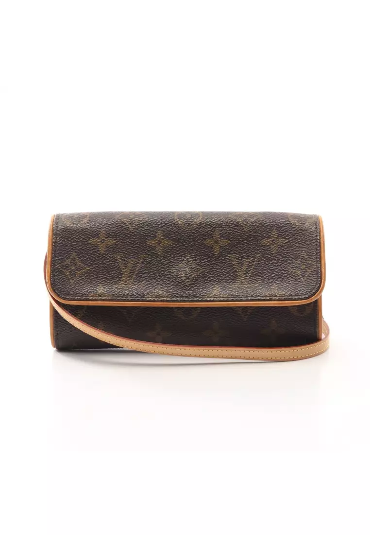 Louis+Vuitton+Pochette+Pouch+Brown+Canvas for sale online